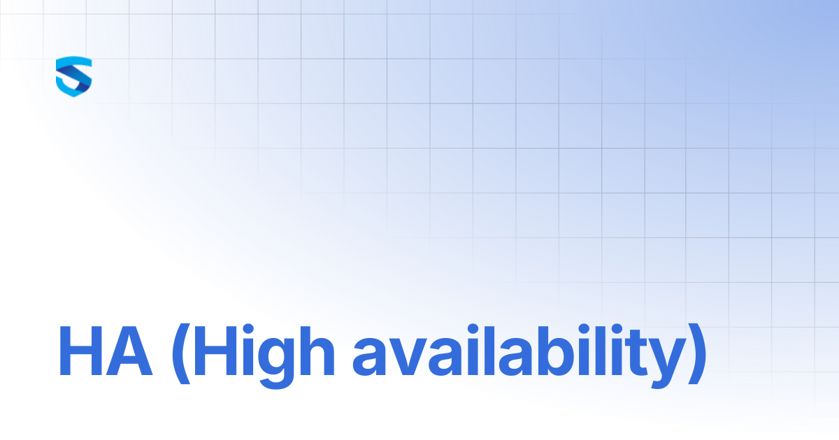 HA (High availability) | SafeGate Office